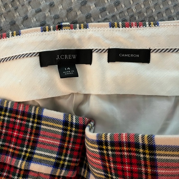 J.Crew NWOT Cameron slim crop pant in snowy Stewart tartan bi-stretch wool - Picture 5 of 5